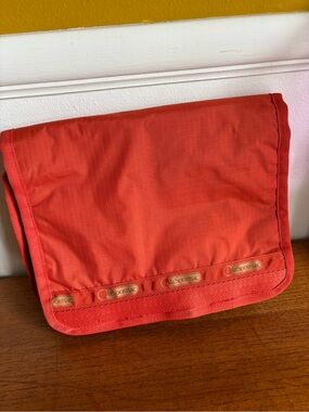 Lesportsac orange toiletry travel bag